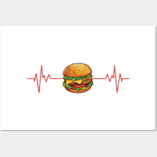 My heart beats for Burgers Posters and Art